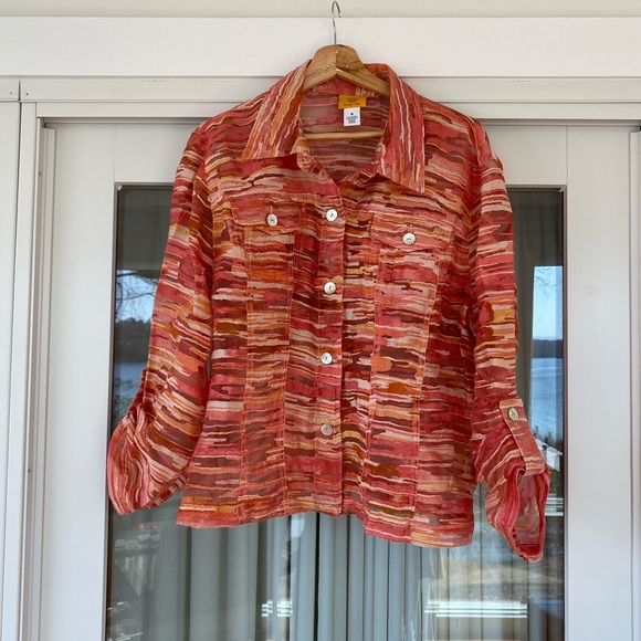 Ruby Rd. Women's Multicolor Button-Up Top - Picture 1 of 5